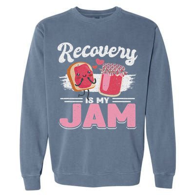 Recovery Jam Narcotics Anonymous Na Aa Sober Sobriety Garment-Dyed Sweatshirt