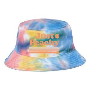 Retro Just Peachy Summer Fun Beach Life Tie Dye Newport Bucket Hat