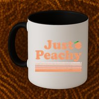 Retro Just Peachy Summer Fun Beach Life Mug