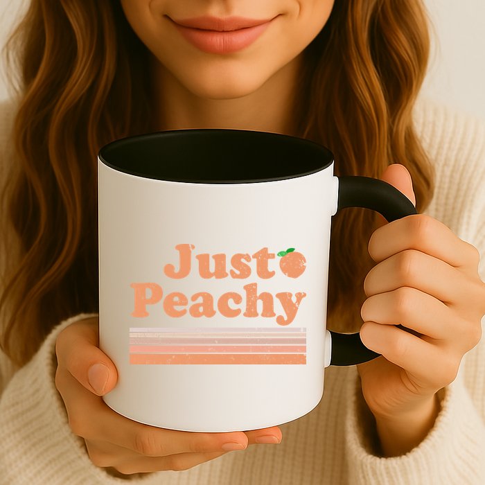Retro Just Peachy Summer Fun Beach Life Mug