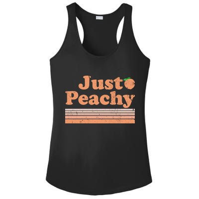 Retro Just Peachy Summer Fun Beach Life Ladies PosiCharge Competitor Racerback Tank