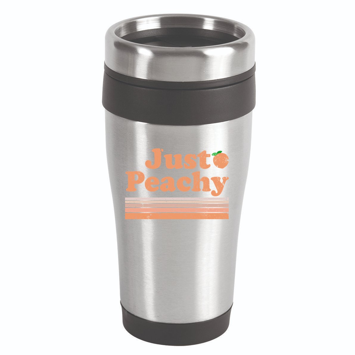 Retro Just Peachy Summer Fun Beach Life 16oz Travel Tumbler