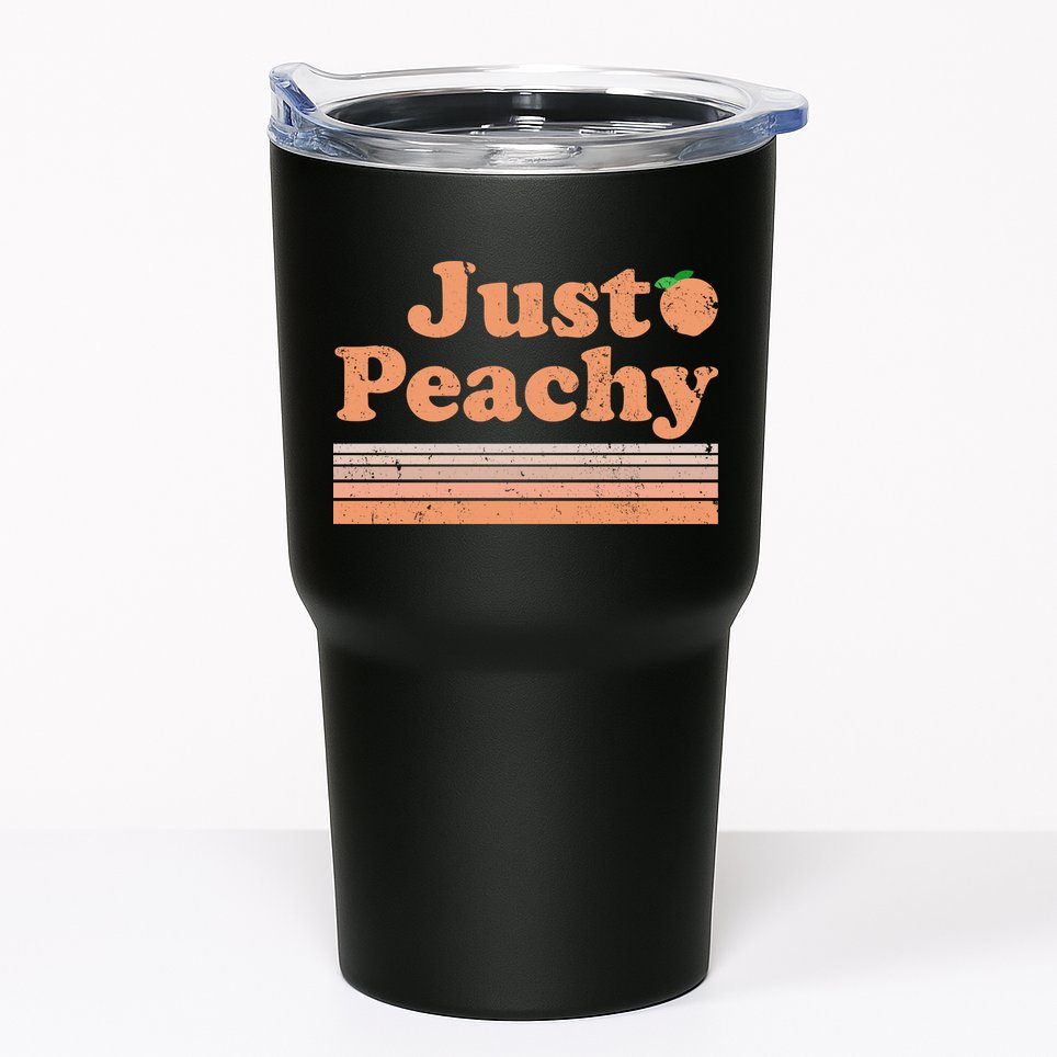 Retro Just Peachy Summer Fun Beach Life Tumbler