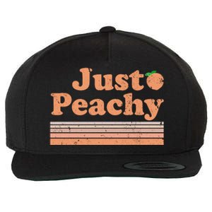 Retro Just Peachy Summer Fun Beach Life Wool Snapback Cap