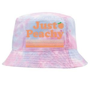 Retro Just Peachy Summer Fun Beach Life Tie-Dyed Bucket Hat