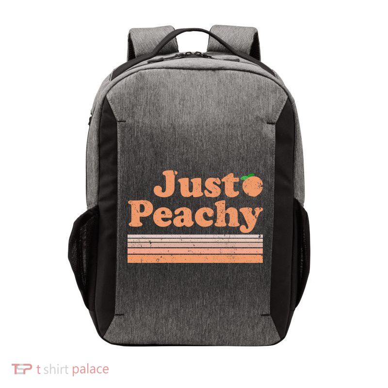Retro Just Peachy Summer Fun Beach Life Vector Backpack