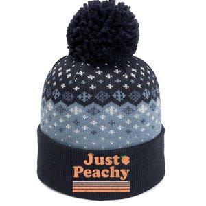 Retro Just Peachy Summer Fun Beach Life The Baniff Cuffed Pom Beanie