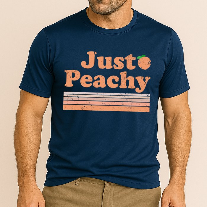 Retro Just Peachy Summer Fun Beach Life Performance Shirt