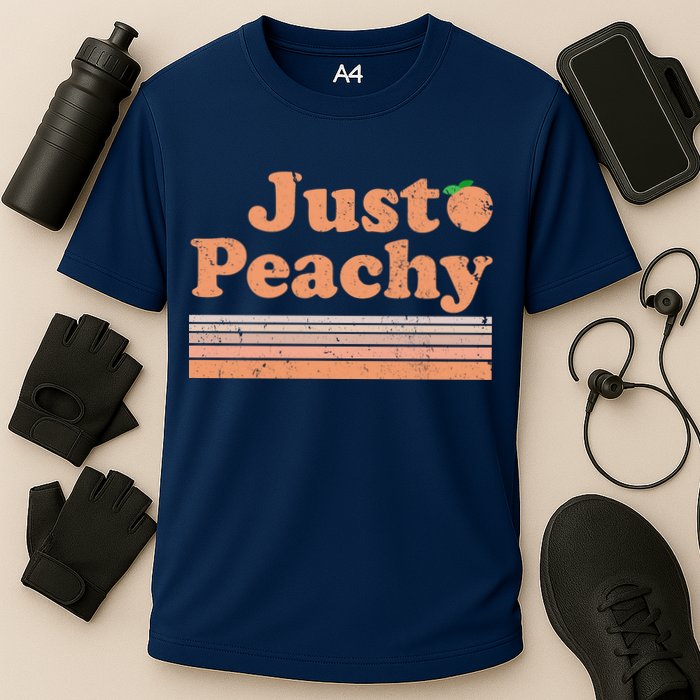 Retro Just Peachy Summer Fun Beach Life Performance Shirt