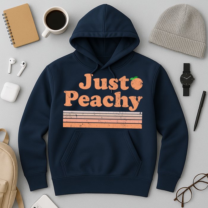 Retro Just Peachy Summer Fun Beach Life Hoodie