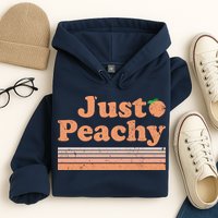 Retro Just Peachy Summer Fun Beach Life Hoodie