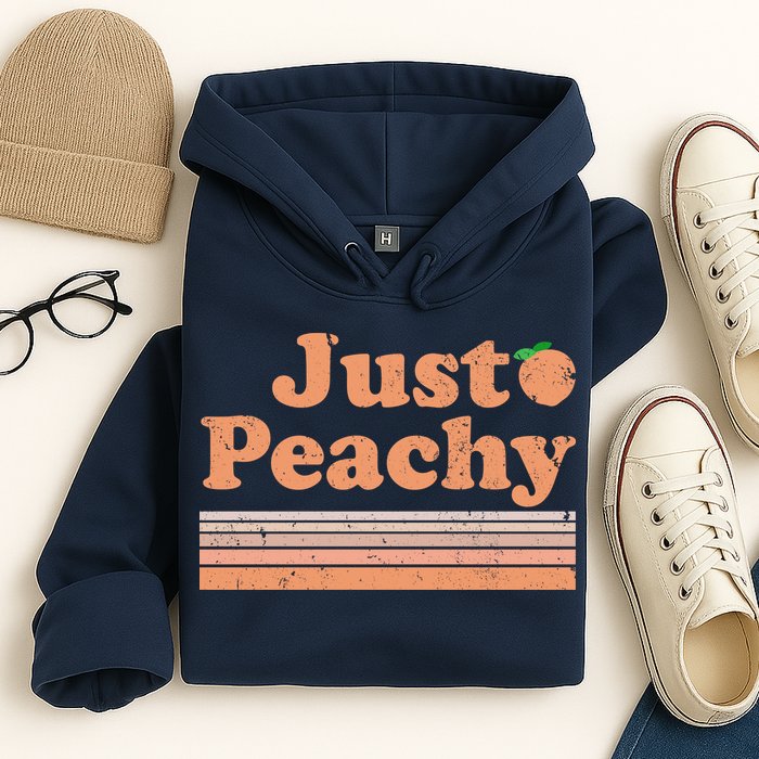 Retro Just Peachy Summer Fun Beach Life Hoodie