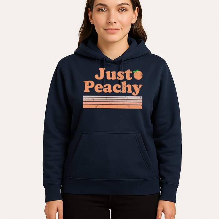 Retro Just Peachy Summer Fun Beach Life Hoodie