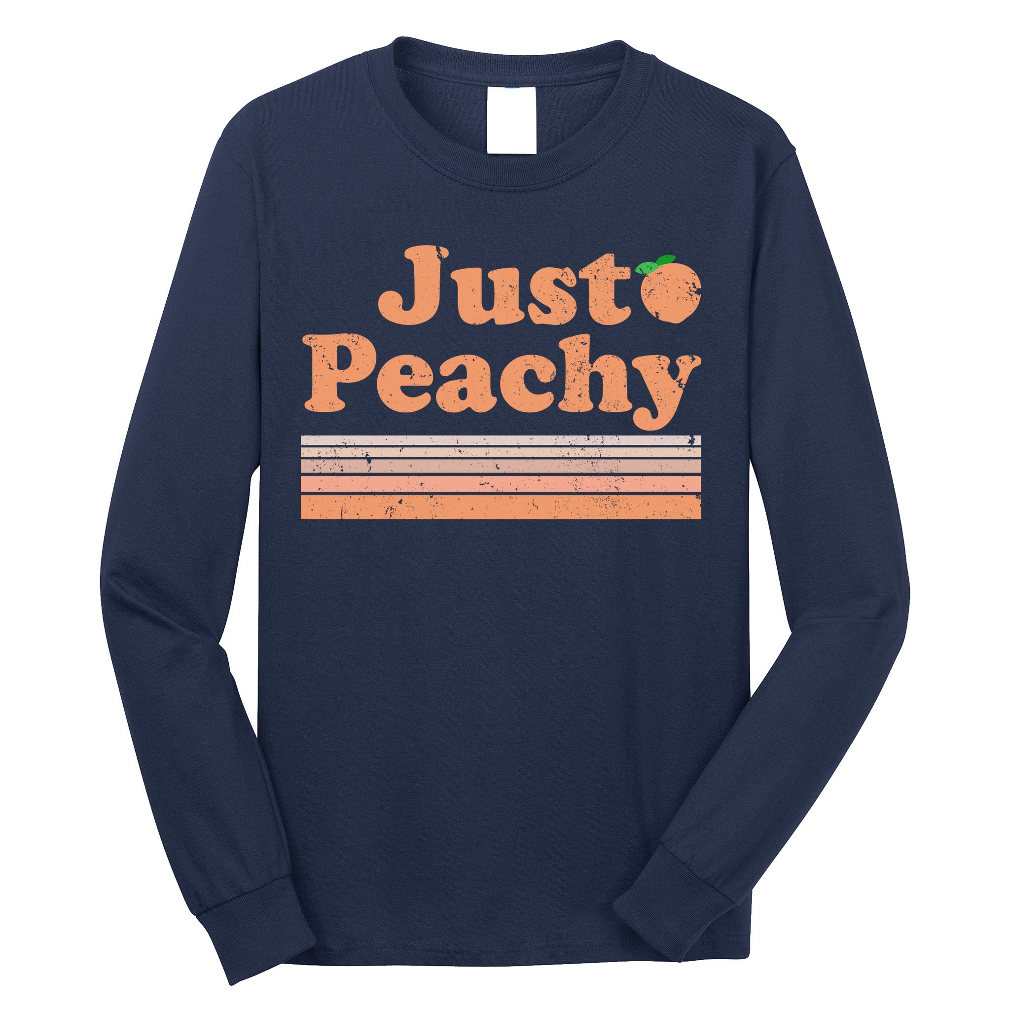 Retro Just Peachy Summer Fun Beach Life Long Sleeve Shirt