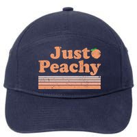 Retro Just Peachy Summer Fun Beach Life 7-Panel Snapback Hat