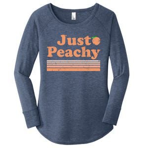 Retro Just Peachy Summer Fun Beach Life Women's Perfect Tri Tunic Long Sleeve Shirt