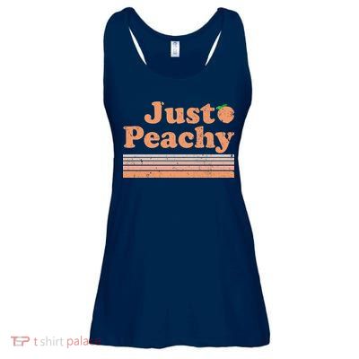 Retro Just Peachy Summer Fun Beach Life Ladies Essential Flowy Tank