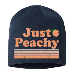 Retro Just Peachy Summer Fun Beach Life Sustainable Beanie