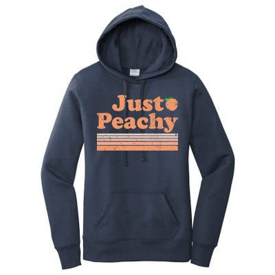 Retro Just Peachy Summer Fun Beach Life Women's Pullover Hoodie