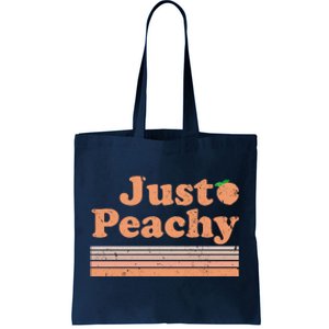 Retro Just Peachy Summer Fun Beach Life Tote Bag