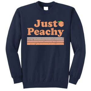 Retro Just Peachy Summer Fun Beach Life Tall Sweatshirt