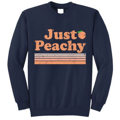 Retro Just Peachy Summer Fun Beach Life Tall Sweatshirt