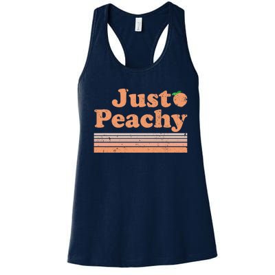 Retro Just Peachy Summer Fun Beach Life Women's Racerback Tank