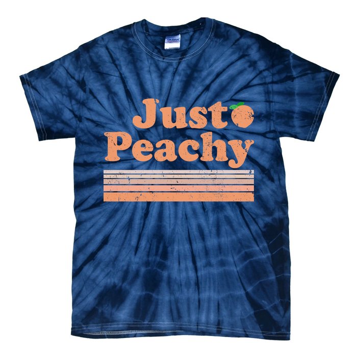 Retro Just Peachy Summer Fun Beach Life Tie-Dye T-Shirt