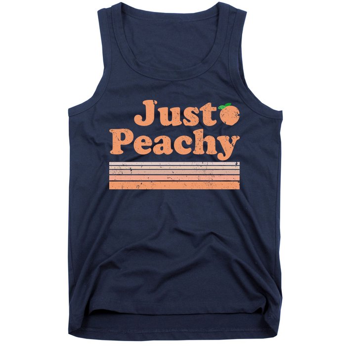 Retro Just Peachy Summer Fun Beach Life Tank Top
