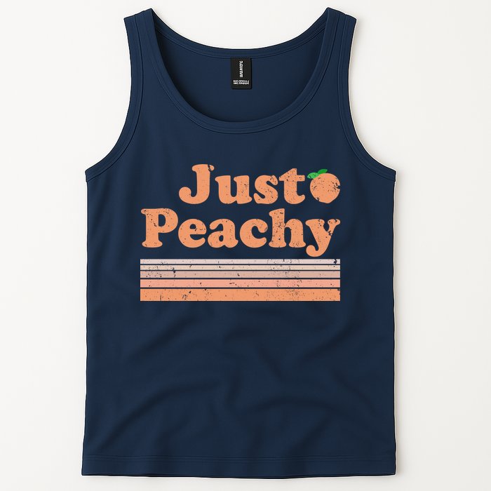 Retro Just Peachy Summer Fun Beach Life Tank Top