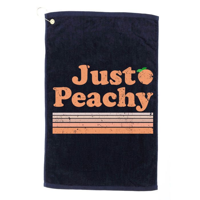 Retro Just Peachy Summer Fun Beach Life Golf Towel