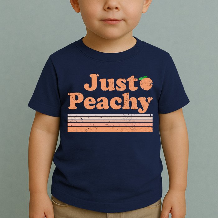 Retro Just Peachy Summer Fun Beach Life Toddler T-Shirt