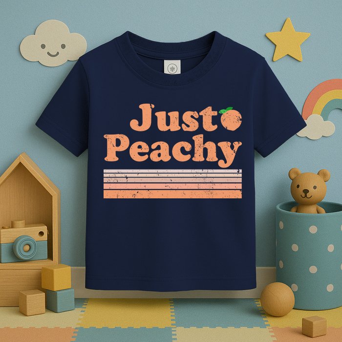 Retro Just Peachy Summer Fun Beach Life Toddler T-Shirt