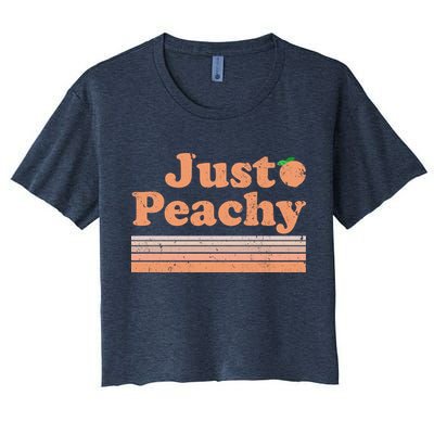 Retro Just Peachy Summer Fun Beach Life Crop Top
