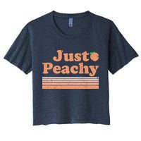 Retro Just Peachy Summer Fun Beach Life Crop Top