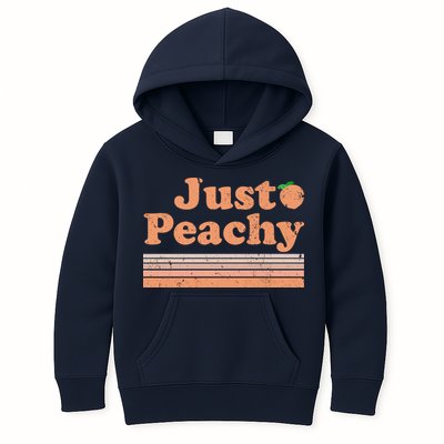 Retro Just Peachy Summer Fun Beach Life Kids Hoodie