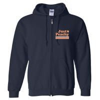 Retro Just Peachy Summer Fun Beach Life Full Zip Hoodie