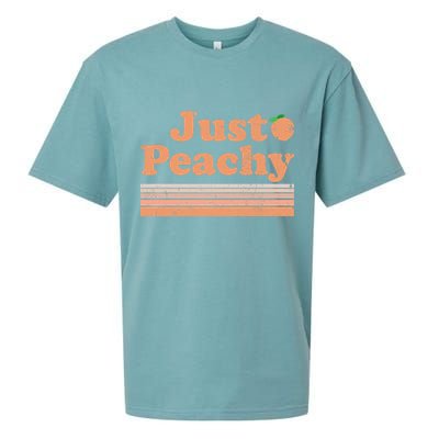 Retro Just Peachy Summer Fun Beach Life Sueded Cloud Jersey T-Shirt