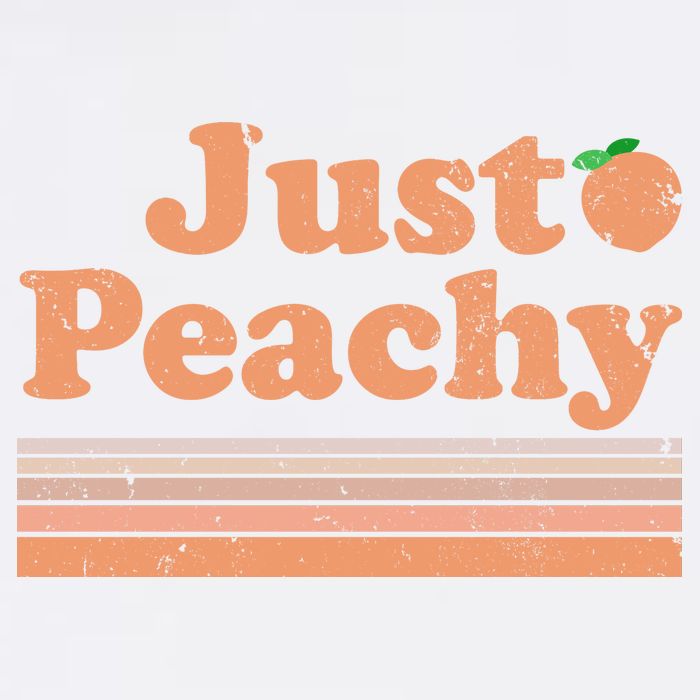 Retro Just Peachy Summer Fun Beach Life Garment-Dyed Sweatshirt