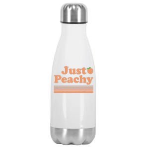 Retro Just Peachy Summer Fun Beach Life Stainless Steel Insulated Water Bottle