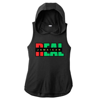 Real Jamaican Ladies PosiCharge Tri-Blend Wicking Draft Hoodie Tank