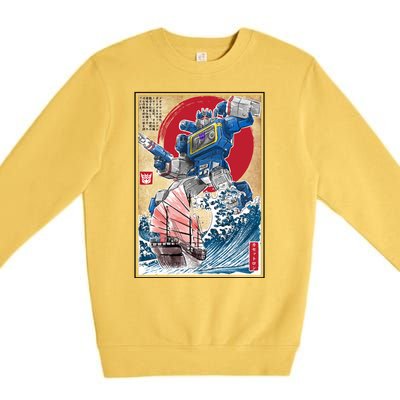 Retro Japanese Robot Soundwave Art Premium Crewneck Sweatshirt