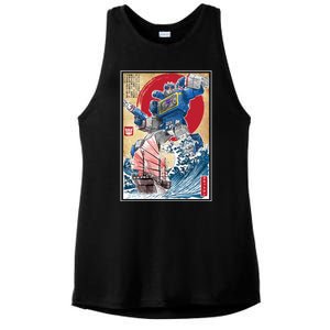 Retro Japanese Robot Soundwave Art Ladies PosiCharge Tri-Blend Wicking Tank