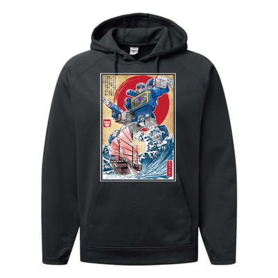 Retro Japanese Robot Soundwave Art Performance Fleece Hoodie