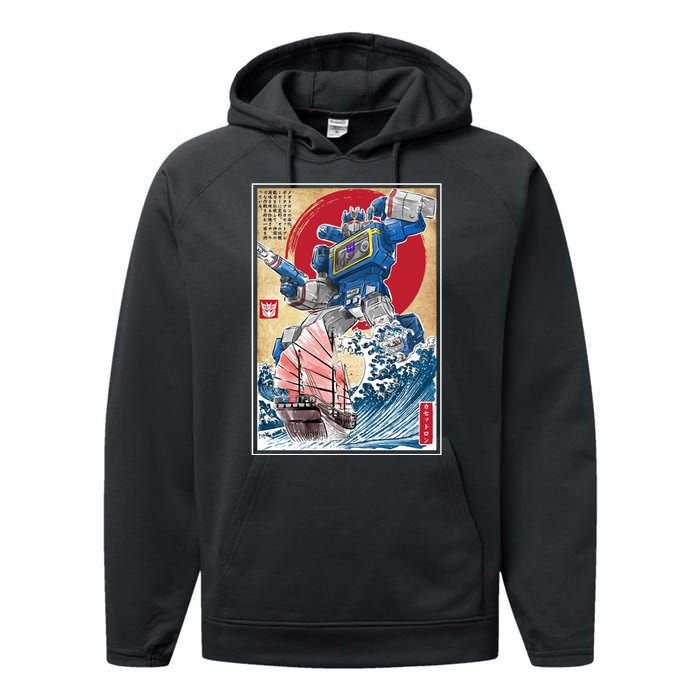 Retro Japanese Robot Soundwave Art Performance Fleece Hoodie