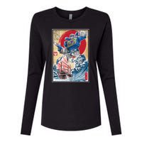 Retro Japanese Robot Soundwave Art Womens Cotton Relaxed Long Sleeve T-Shirt