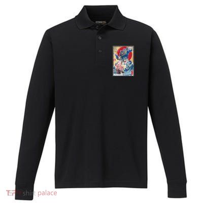 Retro Japanese Robot Soundwave Art Performance Long Sleeve Polo