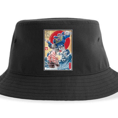 Retro Japanese Robot Soundwave Art Sustainable Bucket Hat