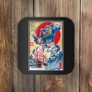 Retro Japanese Robot Soundwave Art Coaster