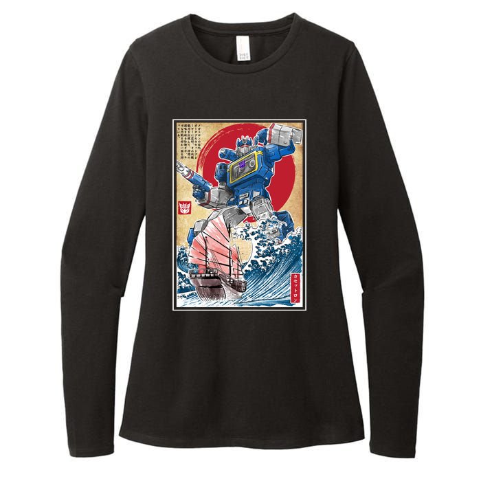 Retro Japanese Robot Soundwave Art Womens CVC Long Sleeve Shirt